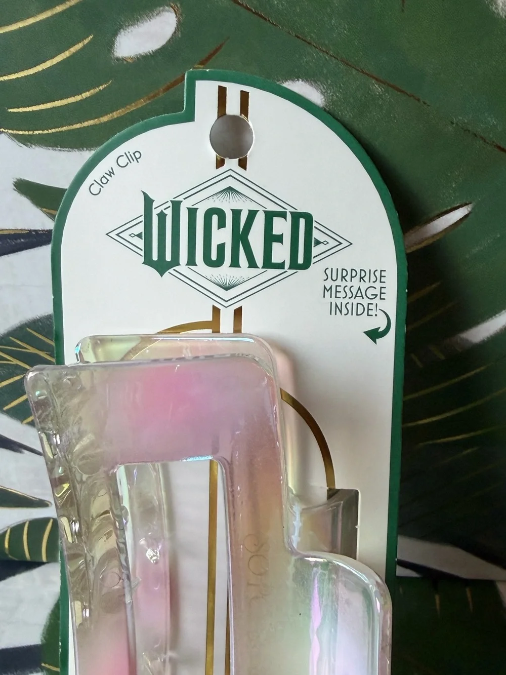 Scünci Wicked Glinda Iridescent Claw Hair Clip So Popular NWT